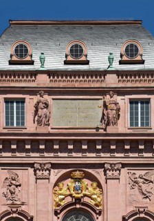 Darmstadt Residential Palace, main portal of the new building by Louis Rémy de la Fosse, Darmstadt,