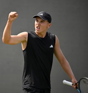 Justin Engel GER Cheers Emotion Gesture Gesture Tennis, ATP 250, BOSS Open 2025, Stuttgart,