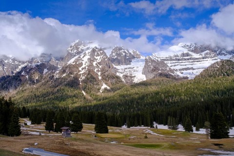Passo Campo Carlo Magno, near Madonna di Campiglio, Adamello nature park Park, Trentino, Italy
