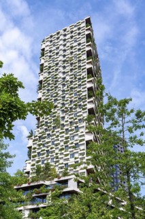 Wonderwoods residential tower, one of 2 green buildings, in Utrecht in the new Healthy Urban