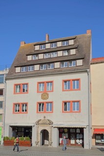 Historic Pfeiffersches Haus, Rathausplatz, Zerbster Straße, Dessau, Dessau-Roßlau, Saxony-Anhalt,