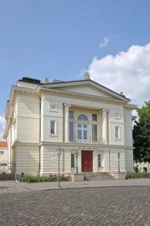 Neoclassical Carl-Maria-Von-Weber Theatre, Opera House, Schlossstraße, Bernburg, Saxony-Anhalt,