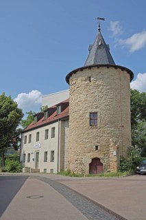 Historic hare tower as part of the former town fortifications, Bernburg, Saxony-Anhalt, Germany