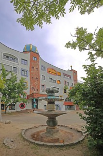 Luther-Melanchthon-Gymnasium, Hundertwasser School, Hundertwasser House, Luther city Wittenberg,