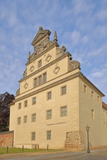 UNESCO Luther House, home of Martin Luther built in 1503, Augusteum, Luther city Wittenberg,