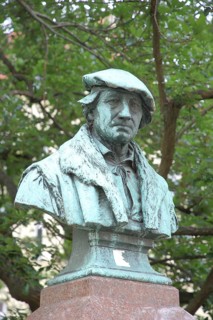Monument to reformer and pastor Johannes Bugenhagen, sculpture, Bugenhagendenkmal, Luther city