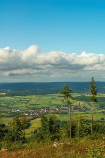 GEO nature park Park Frau Holle Land am Meissner, view from the coal road into the Berka valley,