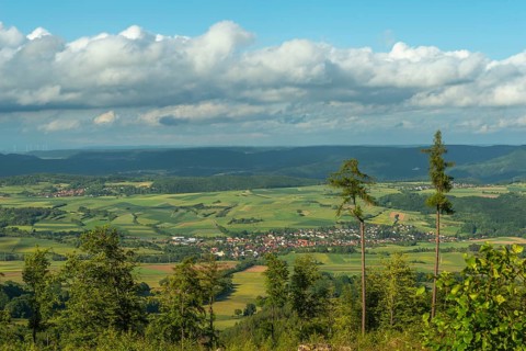 GEO nature park Park Frau Holle Land am Meissner, view from the coal road into the Berka valley,