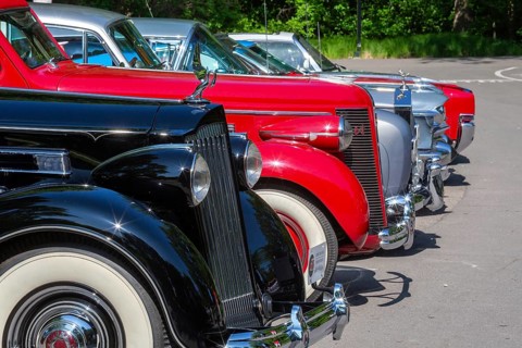 Grosse Pointe Shores, Michigan - A collection of classic cars was on display for the media preview