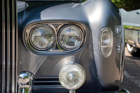 Grosse Pointe Shores, Michigan - A 1965 Rolls Royce Silver Cloud III was on display for the media
