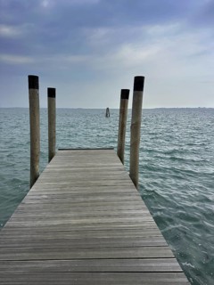 View over the lagoon, lagoon city of Venice, Veneto, Italy