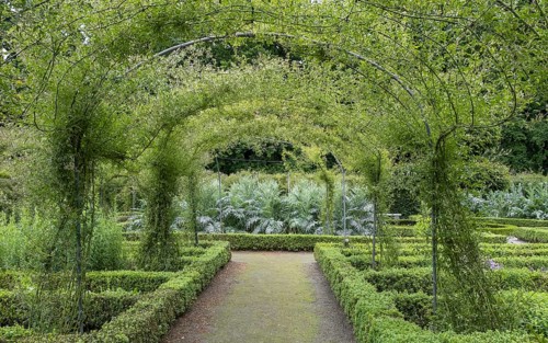 Garden of the Menkemaborg in Uithuizen, province of Groningen, Netherlands
