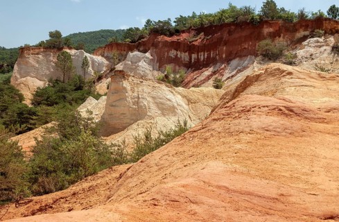 Ochre quarry near Roussillion Provence France