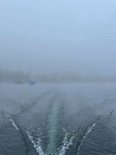 Fog on Lake Starnberg, Bavaria, Germany