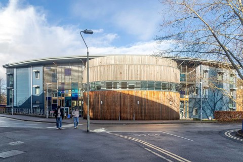 Rear of the Henley Business School building, Whiteknights Campus, University of Reading, Reading,