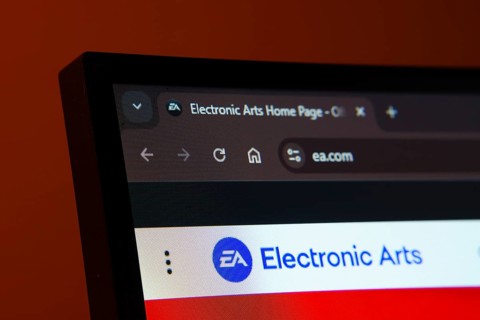 Dhaka, Bangladesh- 02 June 2025: Close-up of a computer screen displaying the Electronic Arts web