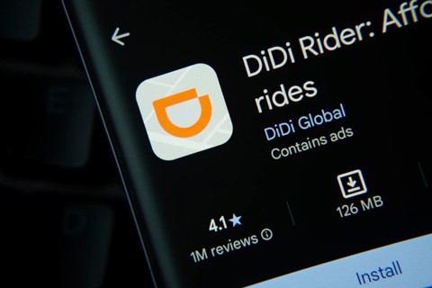Dhaka, Bangladesh- 27 July 2025: DiDi Rider app from Google Playstore is displayed on a smartphone