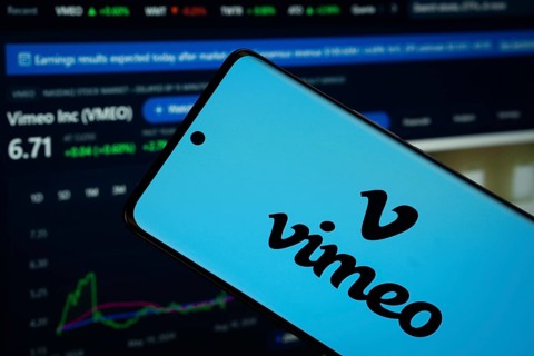 Dhaka, Bangladesh- 17 March 2025: Vimeo logo is displayed on a smartphone screen, with a stock