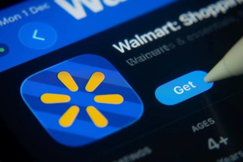Dhaka, Bangladesh- 01 Dec 2025: A close-up of the Walmart app icon in the App Store on an iPad