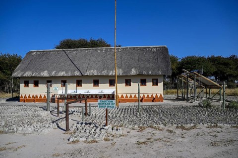 South Camp Elephant Safe Sanitary Facilities, Campground, Nxai-Pan National Park, near Gweta,