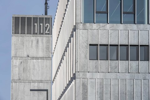Fire Department, 112, fire station, modern guard, silver façade, fire and rescue station 10,