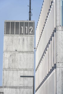 Fire Department, 112, fire station, modern guard, silver façade, fire and rescue station 10,