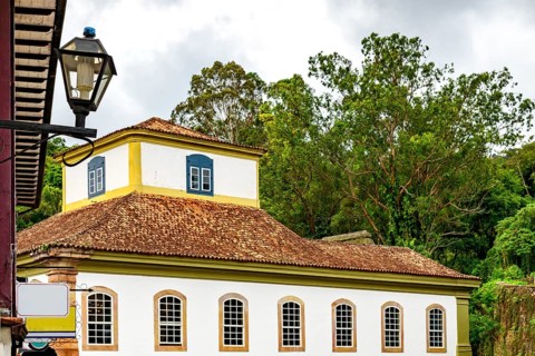Streets and buildings in the historic city of Ouro Preto in Minas Gerais, Ouro Preto, Minas Gerais,