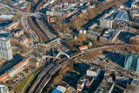 Construction site, Ankelmannplatz, Bürgerweide, Berliner Tor, Heidenkampsweg, Spaldingstraße,