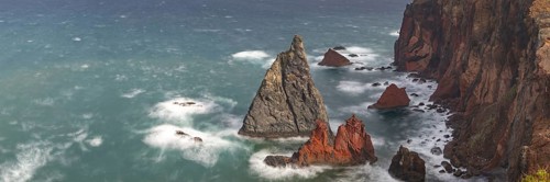 Rock formations on the north coast, volcanic peninsula, Ponta de São Lourenço, Ponta de Sao
