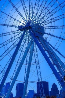 The Montreal Observation Ferris Wheel or La Grande Roue de Montreal amusement ride, Old Port of