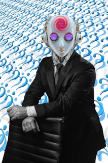 Icon photo, human robot, critical cyber future, security DNA transfer, ethos and robot, ChatGBT,