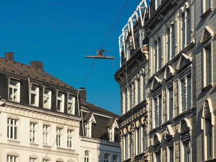 Residential district with residential buildings from the Gründerzeit period in Wuppertal, Germany