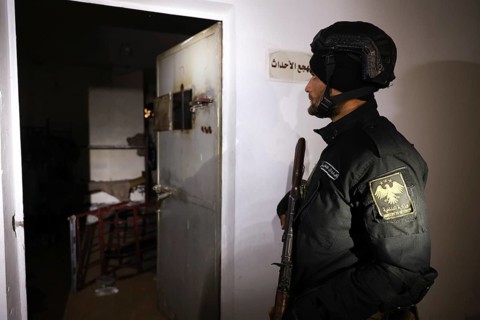 In Raqqa, Syria on January 18, 2026, Syrian Government forces conduct a thorough sweep of the Tabqa