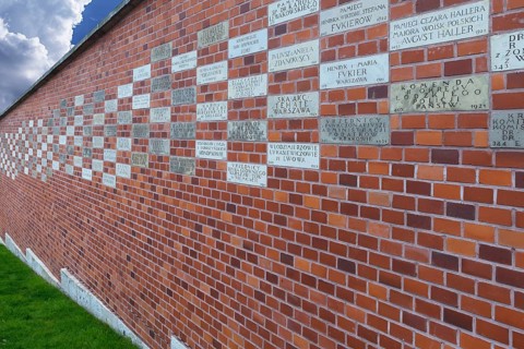 Memorial donor plaques on the wall of Wawel Castle, Krakow, Poland Krakow, Poland