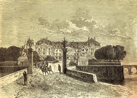 Brühl Castle, Augustusburg Castle, 18th century, east façade, UNESCO World Heritage Site, summer