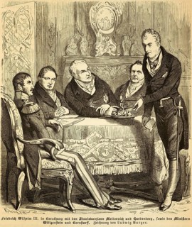 Frederick William III (1770-1840) King of Prussia and Elector of Brandenburg, consultation with the