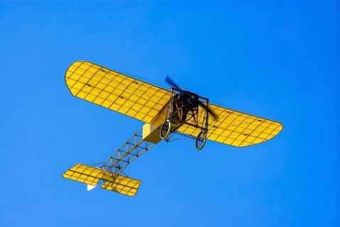 Flight demonstration of a replica Bleriot XI La Manche by Mikael Carlson as part of the 16th