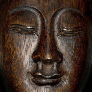 Buddha, portrait, wooden crafts, Buddhism, religion, Bangkok, Thailand, Southeast Asia