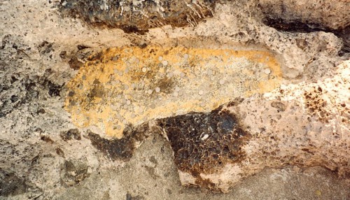 Buddha's footprint, symbolic image of Buddha, deepening in the rock, Buddhism, religion, Krabi,