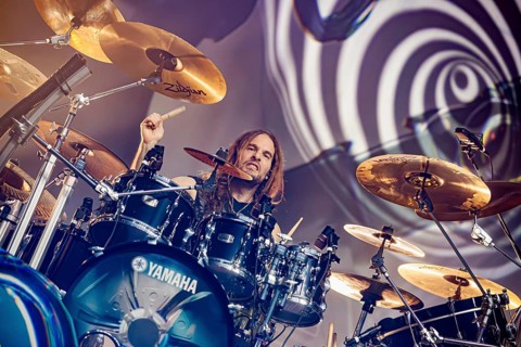 Morten Løwe Sørensen, drummer of Amaranthe, live on Arcane Dimensions Tour 2026 at Zenith in Munich