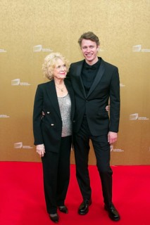 Liv Ullman with her grandson Halfdan Ullmann Tondel, EUROPEAN FILM AWARDS Berlin 2026, photo call