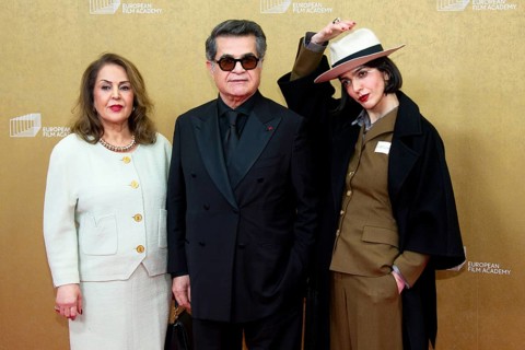 Guest, Jafar Panahi and Solmaz Panahi, EUROPEAN FILM AWARDS Berlin 2026, photo call at the House of