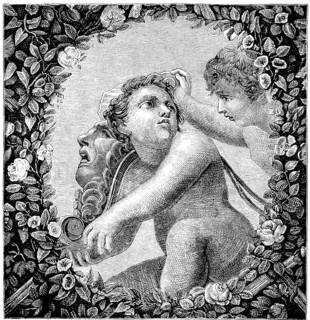 Renaissance painter Antonio Allegri da Correggio (1489-1534) Putto from Correggio's frescoes in St