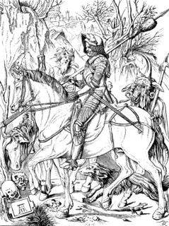 Knight, Death and the Devil or Knight defies Death and the Devil, after an engraving (1513) by