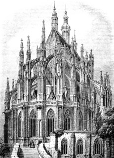 St. Barbara Cathedral or Kuttenberg Cathedral, choir view, Gothic, high-nave, nave, pillars,