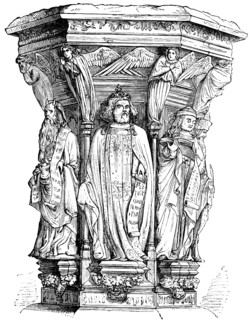 Fountain of Moses (c. 1400) in the Chartreuse de Champmol in Dijon, former Carthusian monastery,