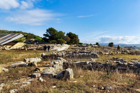 Ancient archaeological site Heraclea Minoa, ruins, restoration, Eraclea Minoa, Montallegro,