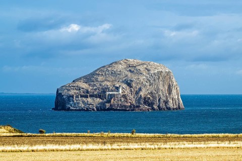 Bass Rock Island and Lighthouse, Scotland's Firth of Forth, Scotland, UK