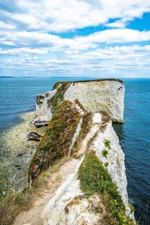 White Cliffs of Old Harry Rocks Jurassic Coast, Handfast Point, Dorset, UK