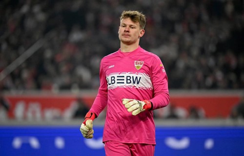 Goalkeeper Alexander Nübel VfB Stuttgart (33) MHPArena, MHP Arena Stuttgart, Baden-Württemberg,